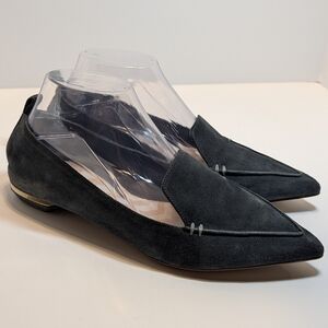 Nicholas Kirkwood Suede Pointed Loafers Size EU 38.5 US Size 8/8.5